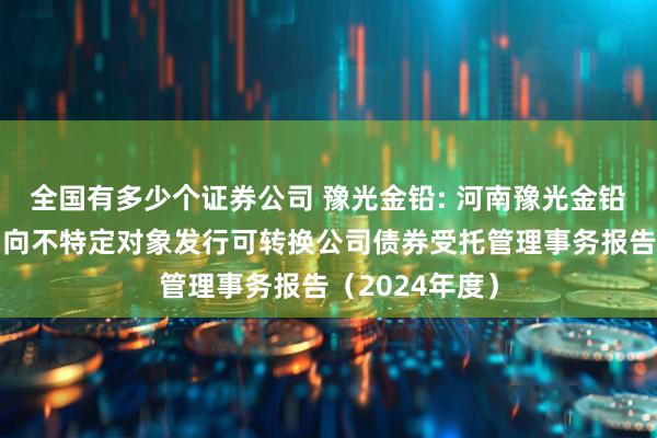 全国有多少个证券公司 豫光金铅: 河南豫光金铅股份有限公司向不特定对象发行可转换公司债券受托管理事务报告（2024年度）